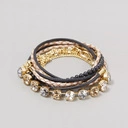 Skórzana bransoletka z kryształkami i koralikami. PIASKI TEL AWIWU