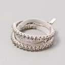 Szara skórzana bransoletka. SZCZĘŚCIARA