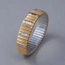 Bransoletka z inkrustowanych i pozłacanych ogniw ze stali. AVENUE MONTAIGNE