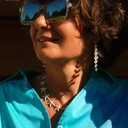 Krótki pozłacany naszyjnik z emaliowanymi rozgwiazdami. PODWODNE NIEBO