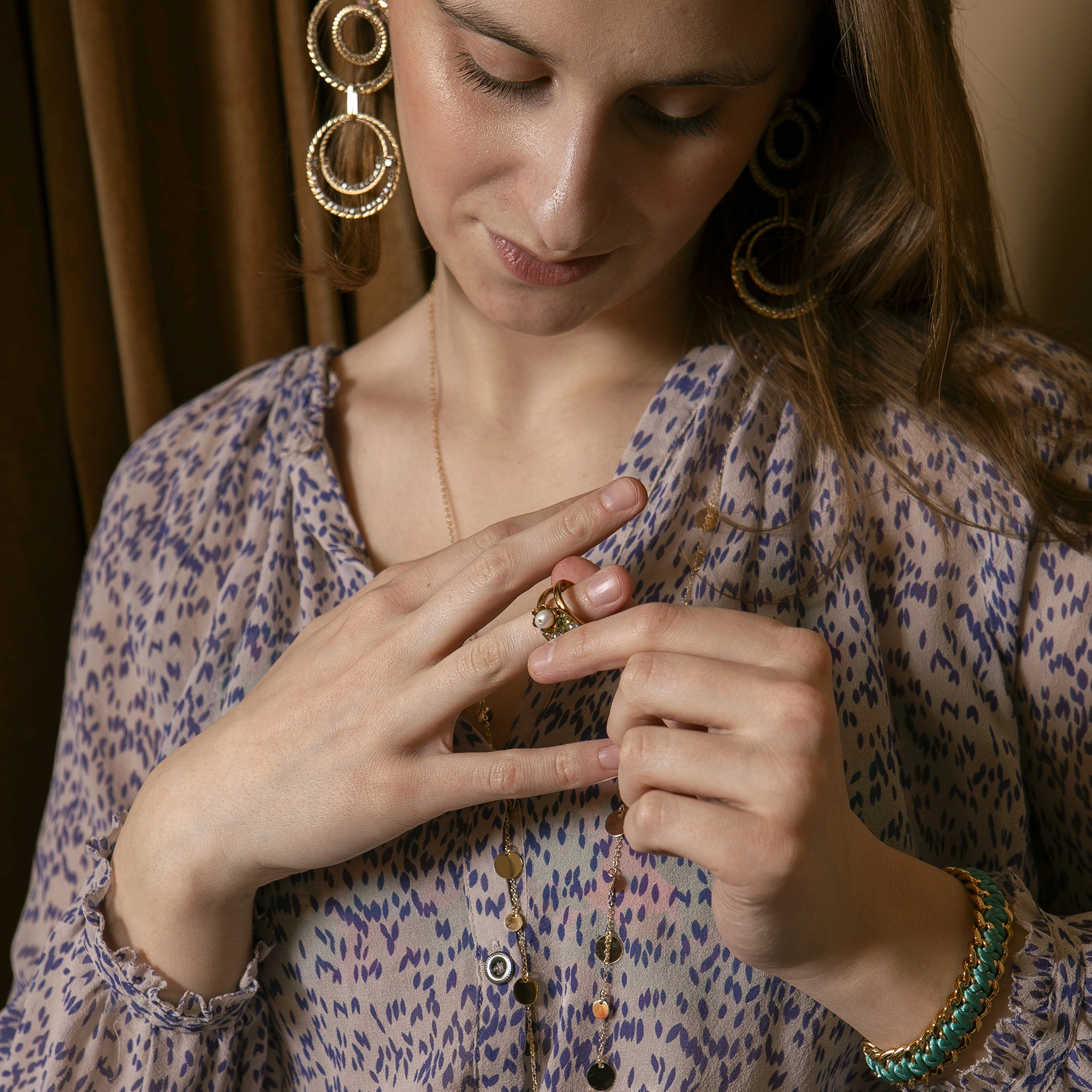 Bransoletka z błękitnym sznureczkiem. SAKURA