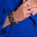 Zaciskana bransoletka z łańcuszkiem i kryształkami. ZAWSZE JEST PLAN B