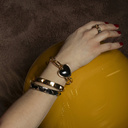 PORQUE ME AMO A MI MISMA. Pulsera con corazón negro