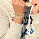 Czterorzędowa bransoletka tkana z paciorków Miyuki. GOLDEN MILE