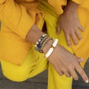 Bransoletka złocona różowym złotem z kryształami. JASNE CHWILE