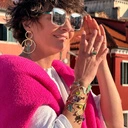 Pozłacana szeroka bransoletka z wieloma dekorami. RAJSKI OGRÓD