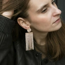 Długie, wiszące kolczyki z kilku sznurów cyrkonii. BLASK I LUKSUS