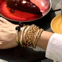 Trzyrzędowa bransoletka z dwóch rodzajów łańcuchów. ZAKŁADAM I IDĘ