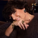 Pierscionek w złocie i srebrze z szampańskim kryształem. TOAST W SAO PAULO