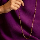 Długi pozłacany naszyjnik łańcuch z dużymi ogniwami. WIĘCEJ CHCĘ