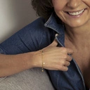 Bransoletka na podwójnym łańcuszku z kryształkami. BUKIECIK IRYSÓW