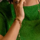 Pierścionek sowa, pozłacany z szafirowymi oczkami. MĄDROŚĆ