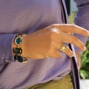 Minimalistyczny, pozłacany pierścionek z dekorem. JESTEM INNA