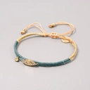 Morsko-złota bransoletka z paciorków Miyuki z dekorem. ALICIA