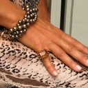 Pięciorzędowa bransoletka ze szklanych pereł Majorka. SPLECIONE SPOJRZENIA