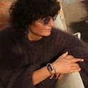 Złocona bransoletka z kwiatem w granacie z cyrkonią. GRANADA AL SOL