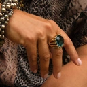 Pięciorzędowa bransoletka ze szklanych pereł Majorka. SPLECIONE SPOJRZENIA