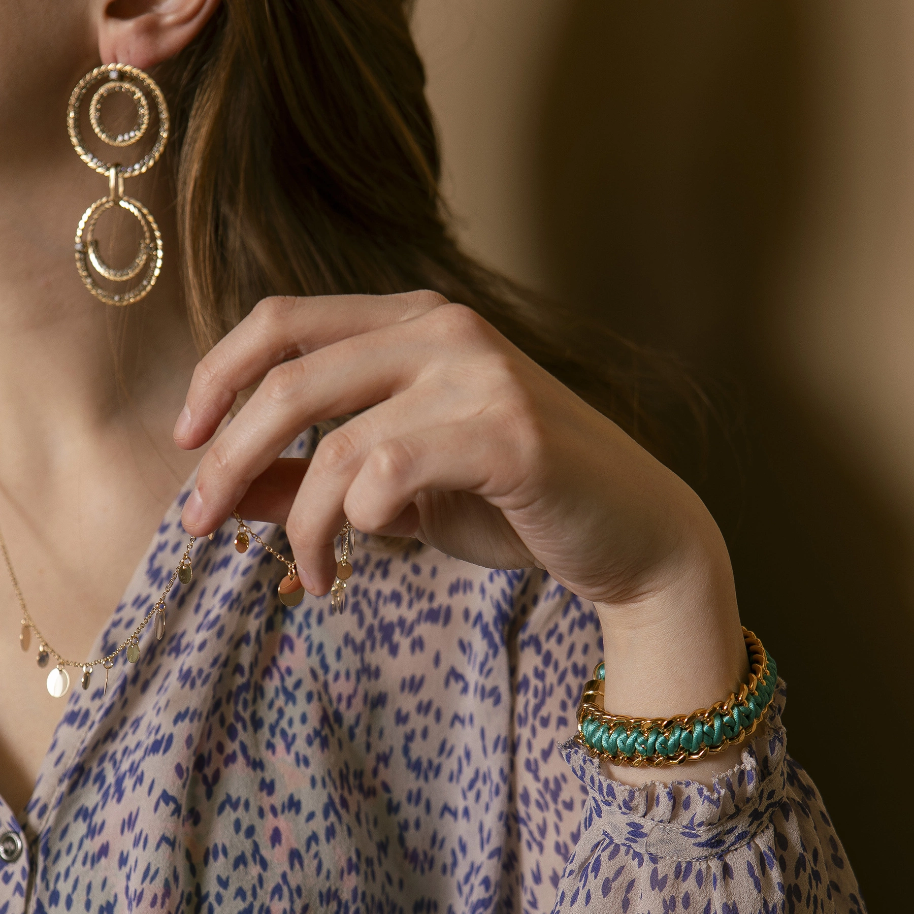 Bransoletka z błękitnym sznureczkiem. SAKURA