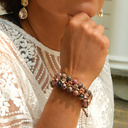 EN COLORES DE AMANECER. Pulsera con piedras naturales