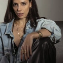 Pozłacany naszyjnik na łańcuszku z małymi krzyżami. PUNKOWY