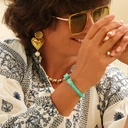 Sztywna otwarta bransoletka z dwiema głowami panter. MIŁO CIĘ WIDZIEĆ