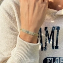 Czterorzędowa bransoletka tkana z paciorków Miyuki. GOLDEN MILE