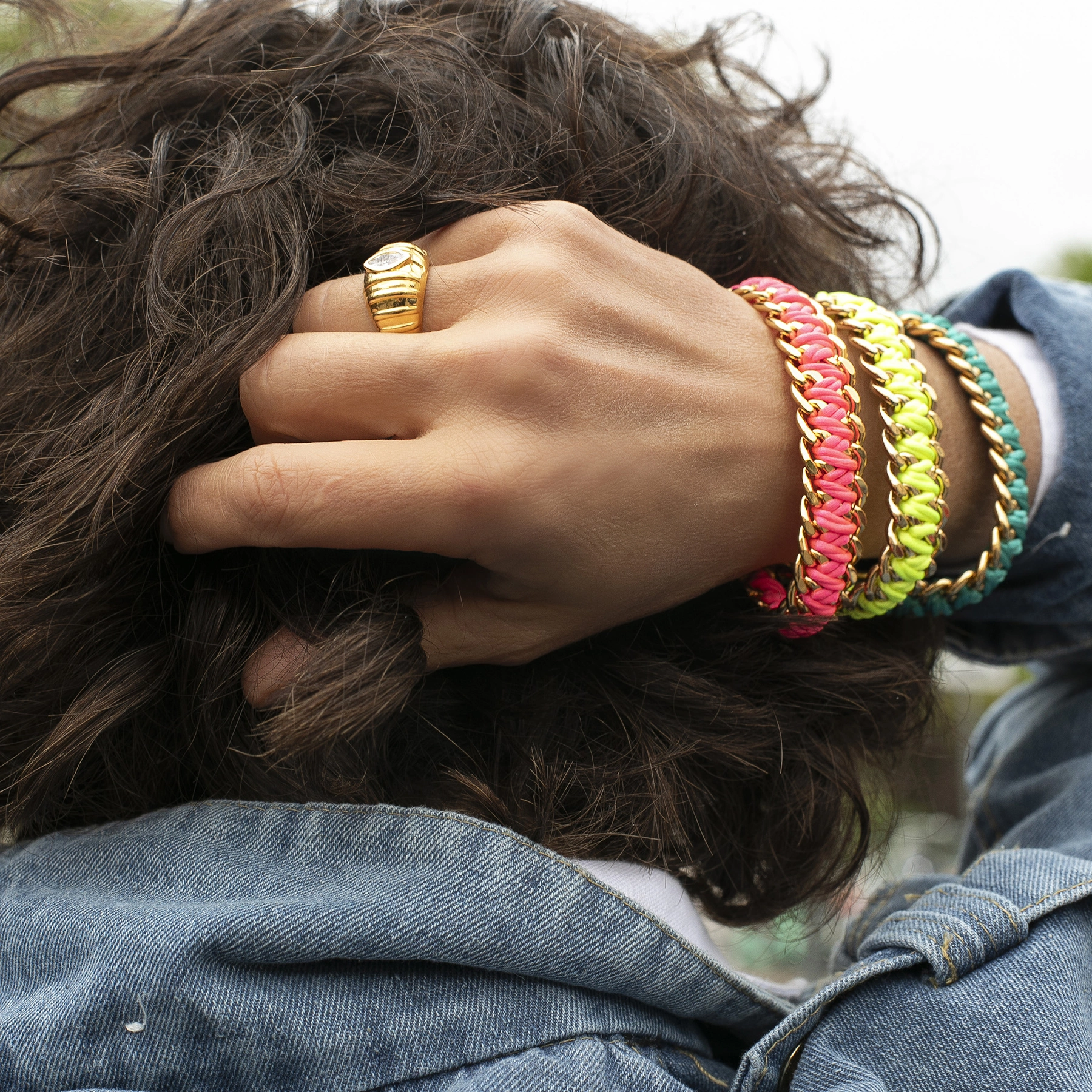 Bransoletka z błękitnym sznureczkiem. SAKURA