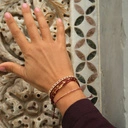 Wąska bransoletka z paciorków Miyuki w kolorze cabernet. LA FAMOSA BODEGA