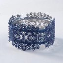 Elastyczna kobaltowa bransoletka a la koronka. CANALE GRANDE