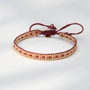 Wąska bransoletka z paciorków Miyuki w kolorze cabernet. LA FAMOSA BODEGA