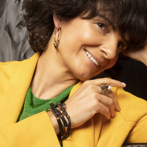 NO TENDA MIEDO DE VOLVERSE LOCA. Pulsera con tanga de cuero