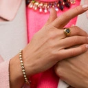 Bransoletka z miedzianych koralików i kryształków. ROZMARZONA