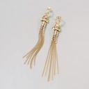 Pozłacane kolczyki wiszące z przezroczystymi kryształami. JEST MOC