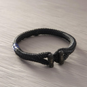 HACIA EL HORIZONTE. Pulsera negra de cuerda náutica