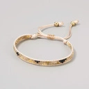 Bransoletka z paciorków Miyuki, z ozdobnym wzorem. PARYŻANKA