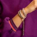 Szara skórzana bransoletka. SZCZĘŚCIARA