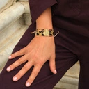 Bransoletka z paciorków Miyuki z motywem panterki. AGNES