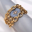 Pozłacana bransoletka z motywem owada z cyrkonii. WIECZÓR W UMBRII