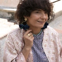 Krótki naszyjnik z podwójnego błękitnego sznurka z przedłużką. UNOSZĘ SIĘ