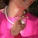 Naszyjnik ze szklanych pereł Majorka z zapięciem toggle. W OBJĘCIACH POŚWIATY