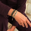 Wąska bransoletka w cętki pantery z paciorków Miyuki. LOUISE