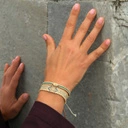 Wąska bransoletka ręcznie tkana z paciorków Miyuki. HONEY