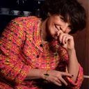 Bransoletka ze złotymi perłami i kryształami w bieli i czerni. ODYSEJA KOSMICZNA