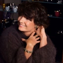 Pierscionek w złocie i srebrze z szampańskim kryształem. TOAST W SAO PAULO