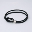 Bransoletka z plecionki, ze stalowym zapięciem. WĘZEŁ PŁASKI