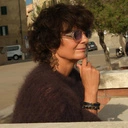 Złocona bransoletka łańcuch z granatowym rzemykiem. ELEMENTO MARINO