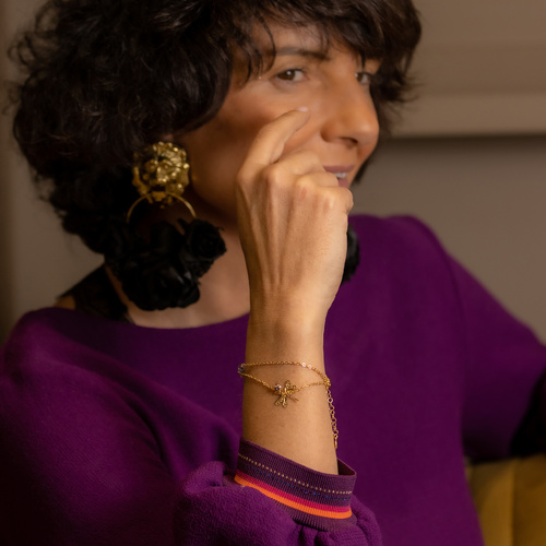 TANZANITAS AZULES. Pulsera en cadena