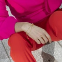 Bransoletka z łańcuszka z ważką, perłami i kryształkami. OGRODY TIVOLI