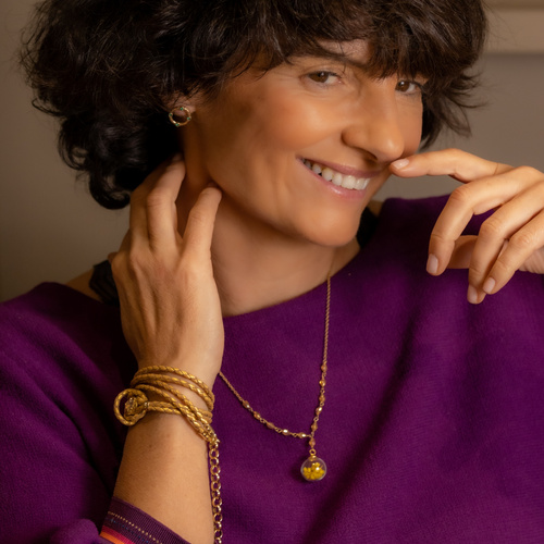 Etosha. Kolczyki wkrętki z zielonymi kryształkami