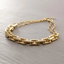 Naszyjnik typu choker z grubego złotego łańcucha. TI AMO